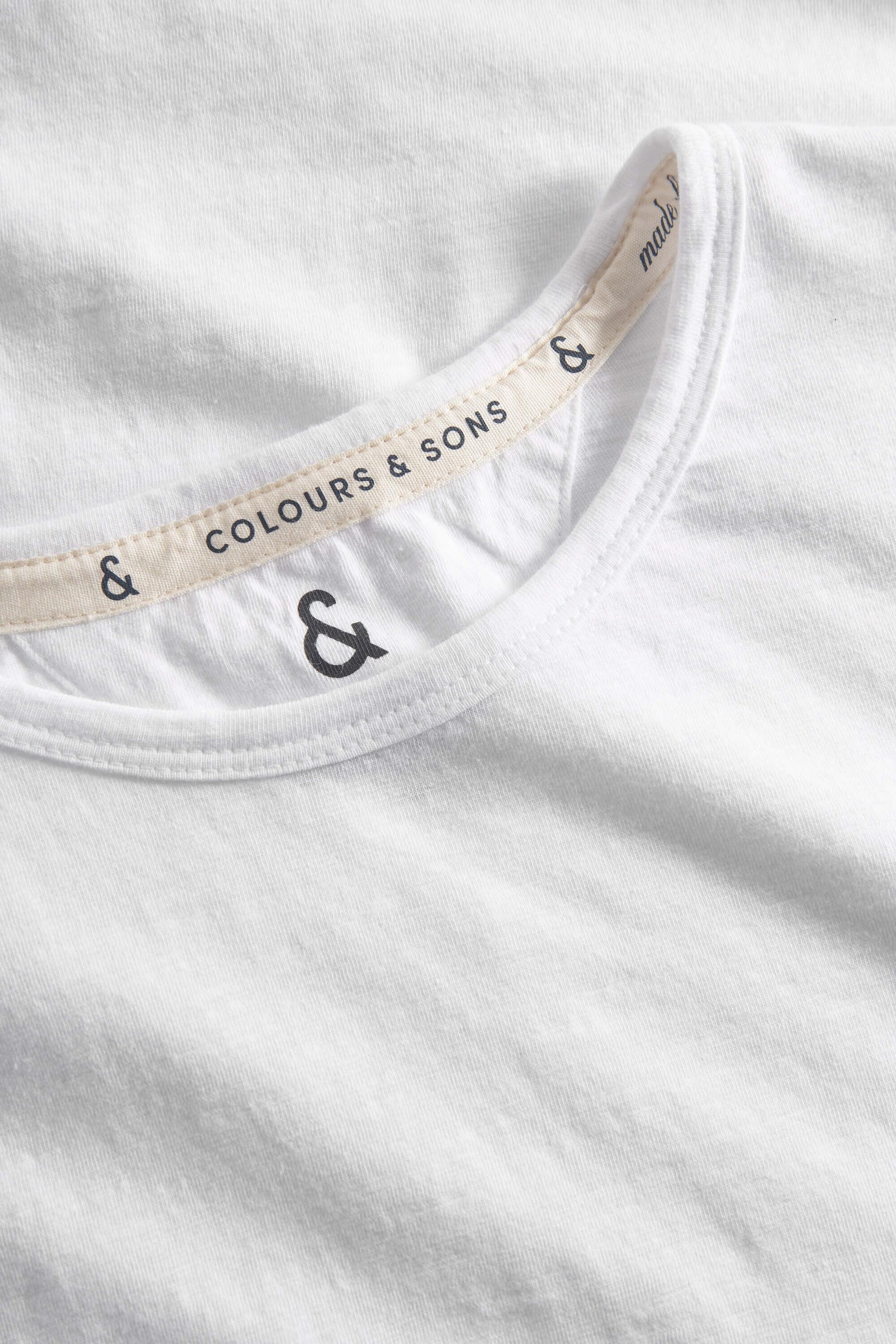 Colours & Sons T-Shirt Slub con Taschino sul Petto  