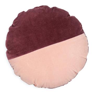 Coussin rond en velours