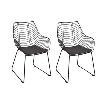 Set di 2 sedie da pranzo en Acciaio Glamour ANNAPOLIS