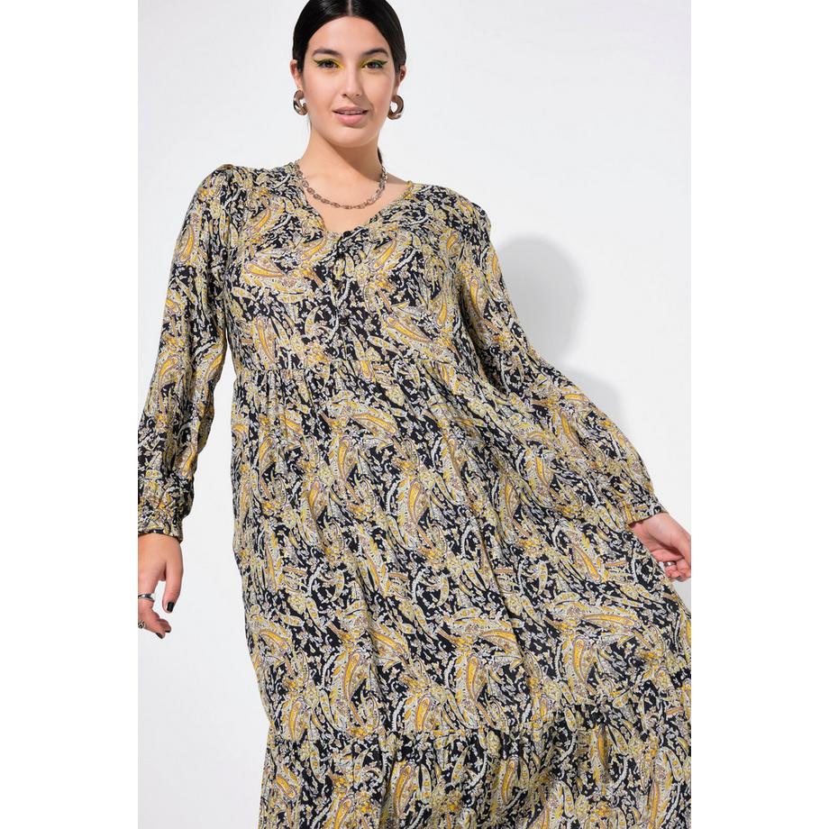 Studio Untold A-Linie Paisley Print Langarm Kleid  