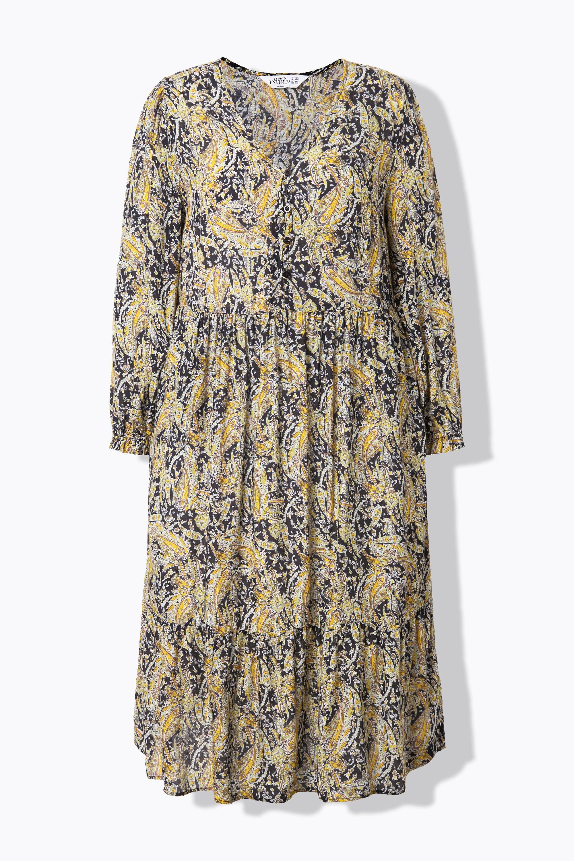 Studio Untold Robe A-Line Imprimé Cachemire Manches Longues  