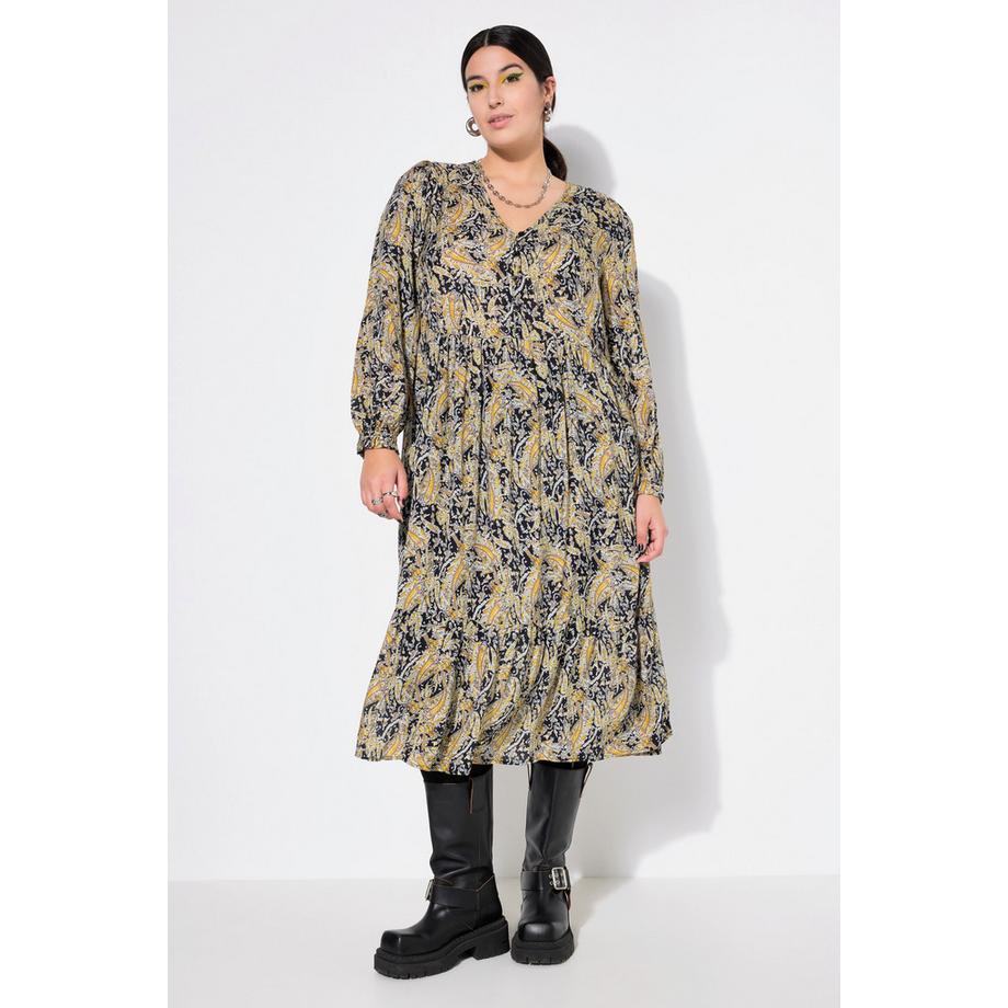 Studio Untold A-Linie Paisley Print Langarm Kleid  