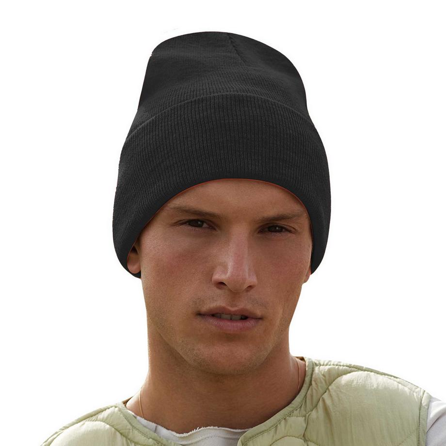 Beechfield Bonnet Tricoté Adulte avec Bord Replié  
