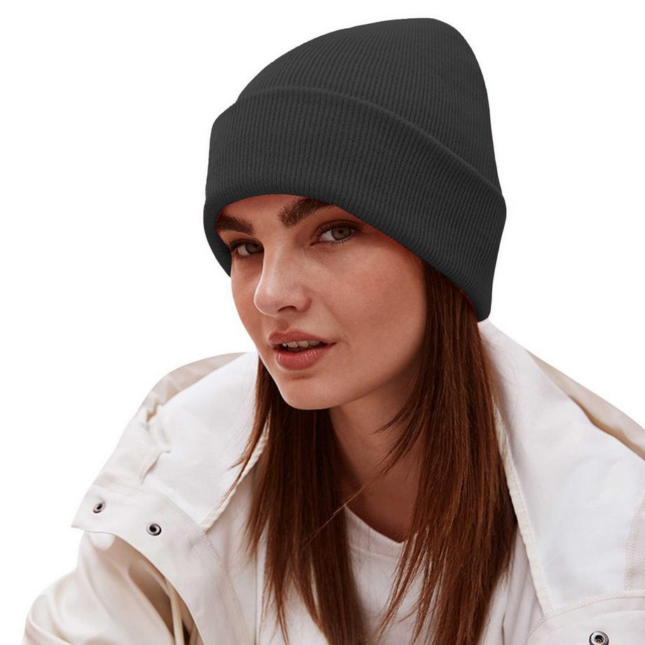 Beechfield Bonnet Tricoté Adulte avec Bord Replié  