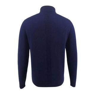 Bellemere New York  Merino-Pullover mit halbem Reißverschluss für Herren 