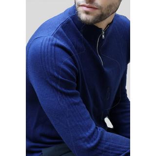 Bellemere New York  Merino-Pullover mit halbem Reißverschluss für Herren 