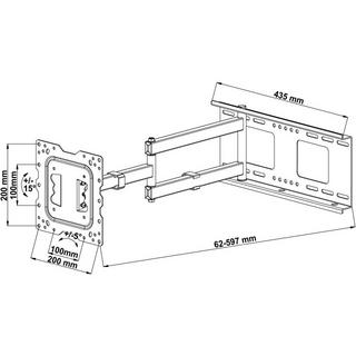 My Wall  Support mural TV my Wall H 18-1 L 17 - 37 (43 - 94 cm) inclinable + pivotant 