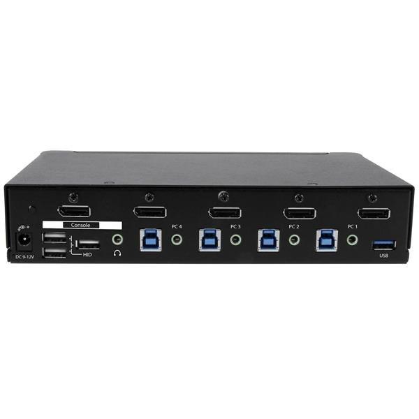 STARTECH  Switch Commutatore KVM a 4 Porte DisplayPort con Hub USB 3.0 - 4K 