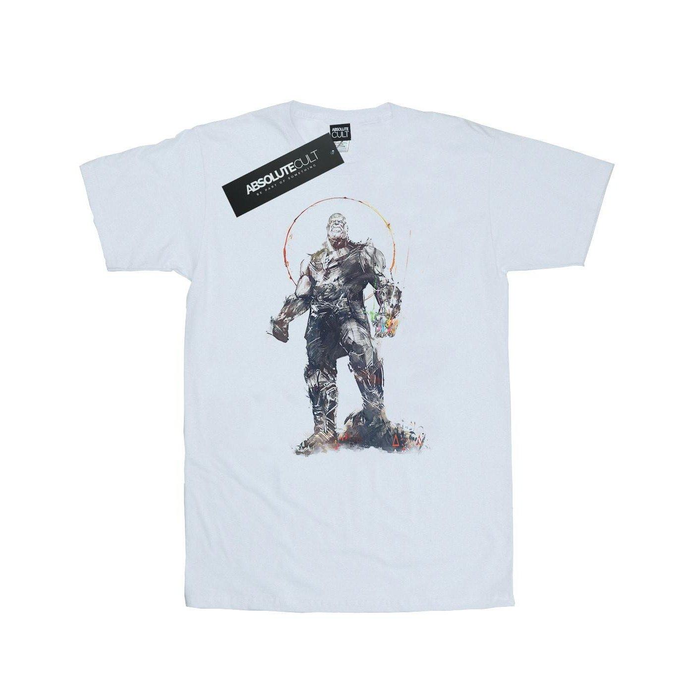 Image of Avengers Infinity War Thanos Sketch Tshirt Herren Weiss XL