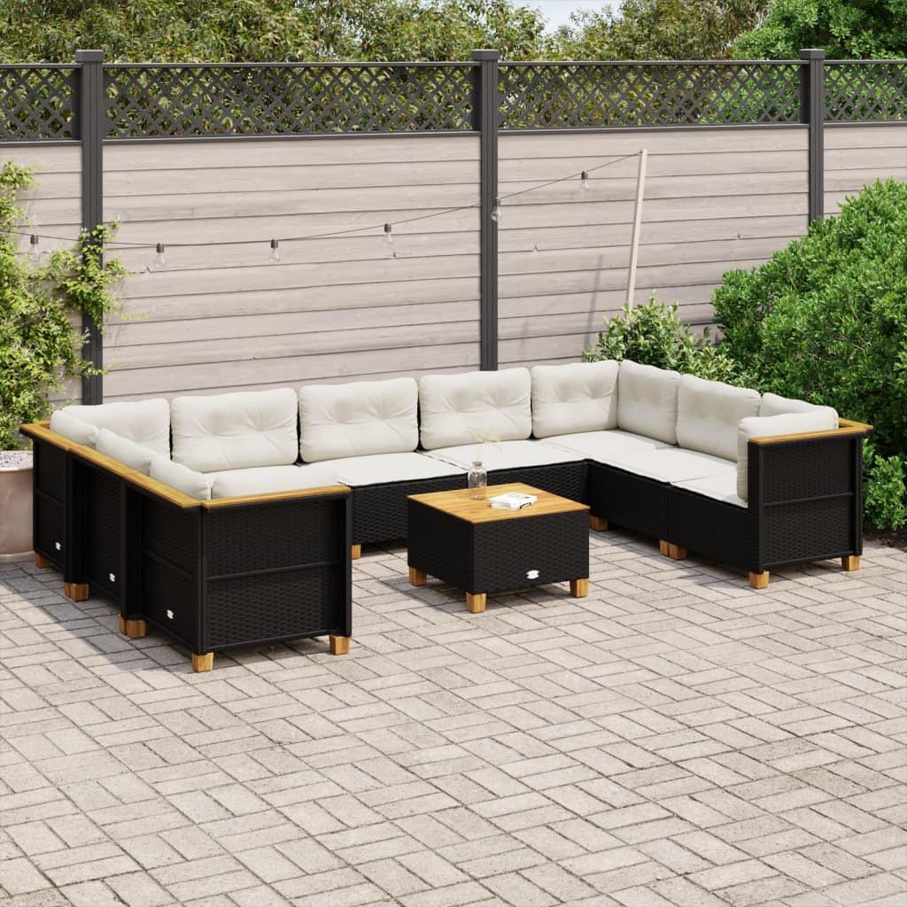 VidaXL Ensemble de canapés de jardin rotin synthétique  