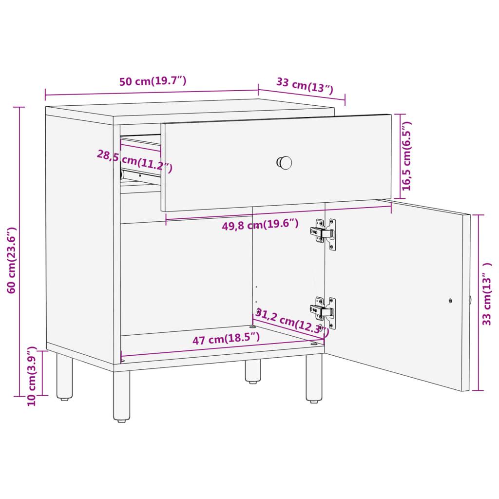 VidaXL Table de chevet bois d'acacia  