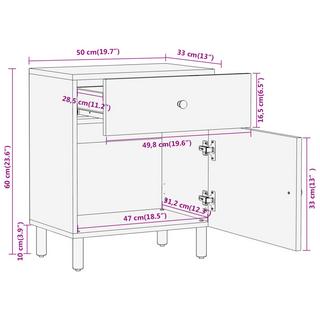 VidaXL Table de chevet bois d'acacia  