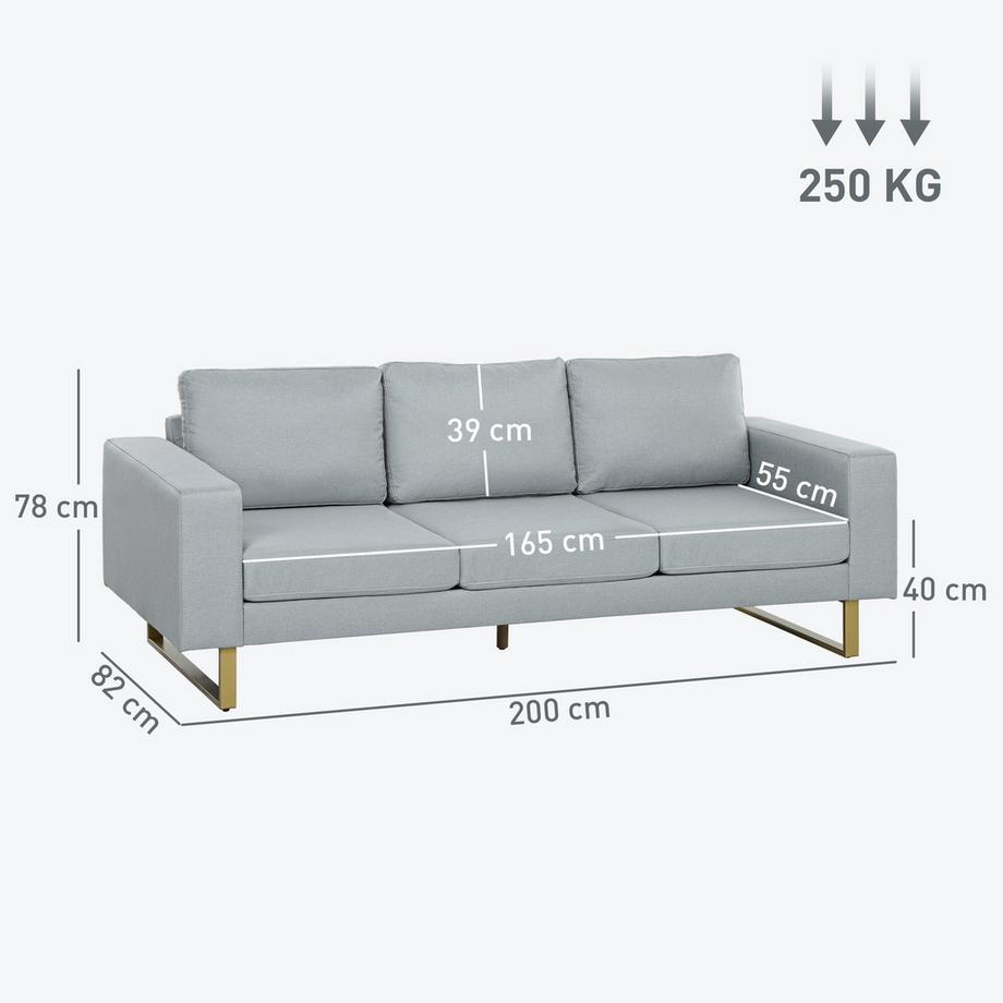 HOMCOM 3-Sitzer-Sofa  