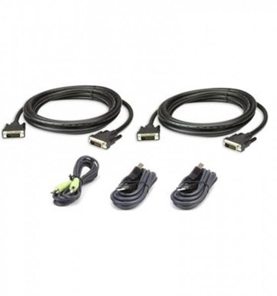 ATEN  2L-7D03UDX5 USB DVI-D Dual Link Secure KVM Kabel Set 3M 