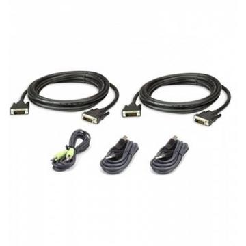 2L-7D03UDX5 USB DVI-D Dual Link Secure KVM Kabel Set 3M