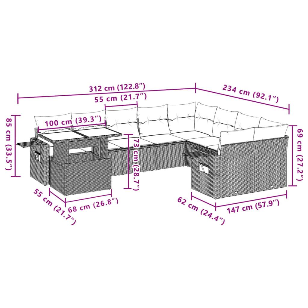 VidaXL Garten sofagarnitur poly-rattan  