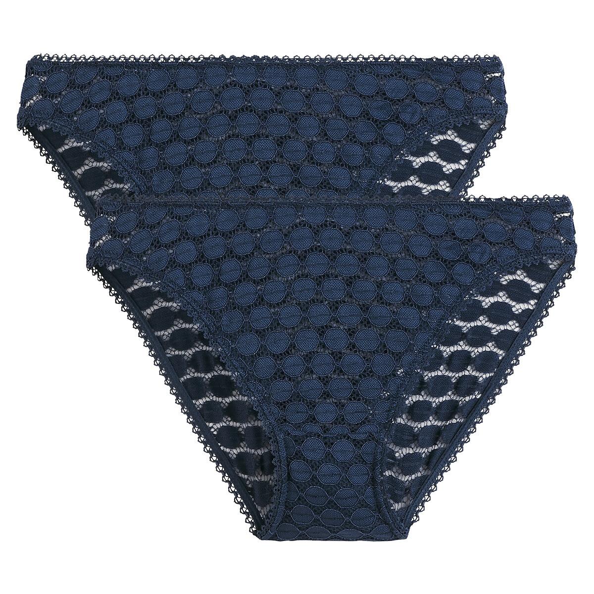 Image of 2er-pack Spitzenslips Meylo Damen Blau 46