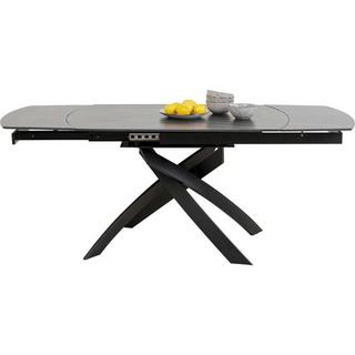 KARE Design Table à rallonges Twist noir 120-180x90  