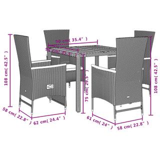 VidaXL Garten essgruppe poly-rattan  