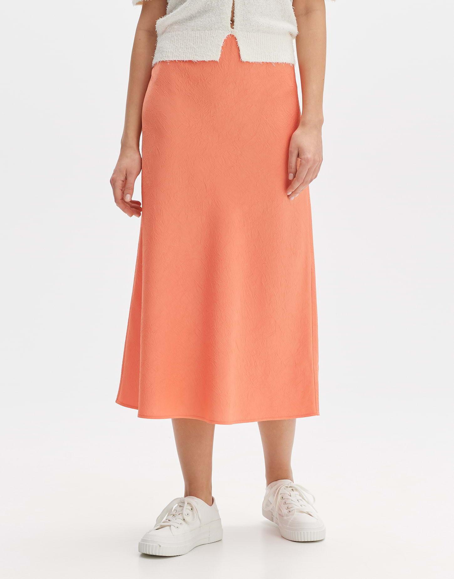 Image of Satinrock Runi A-linie Damen Korall 36