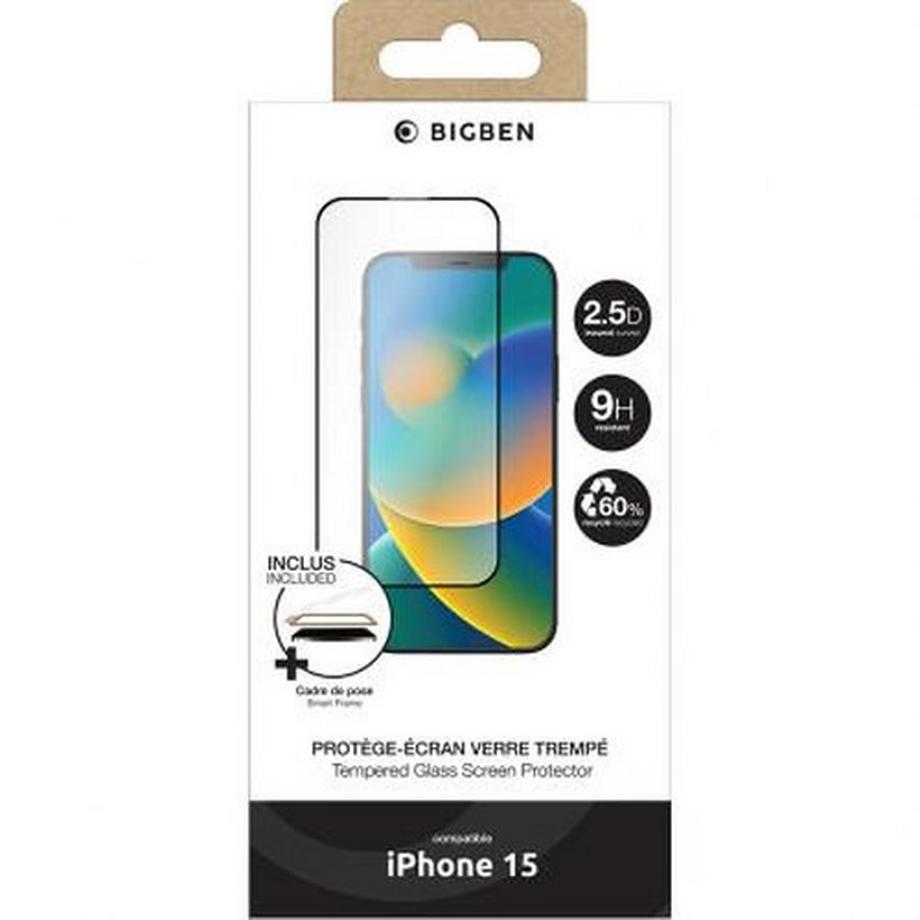 BigBen Connected  Vetrino per iPhone 15 oleofobico 