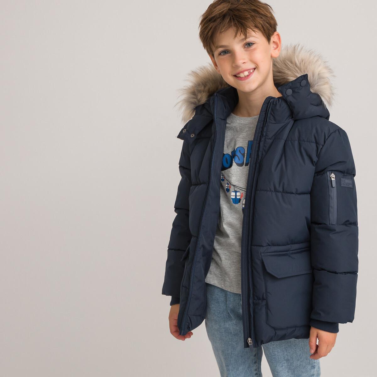Image of Gesteppte Winterjacke Mit Kapuze Jungen Blau 134/140