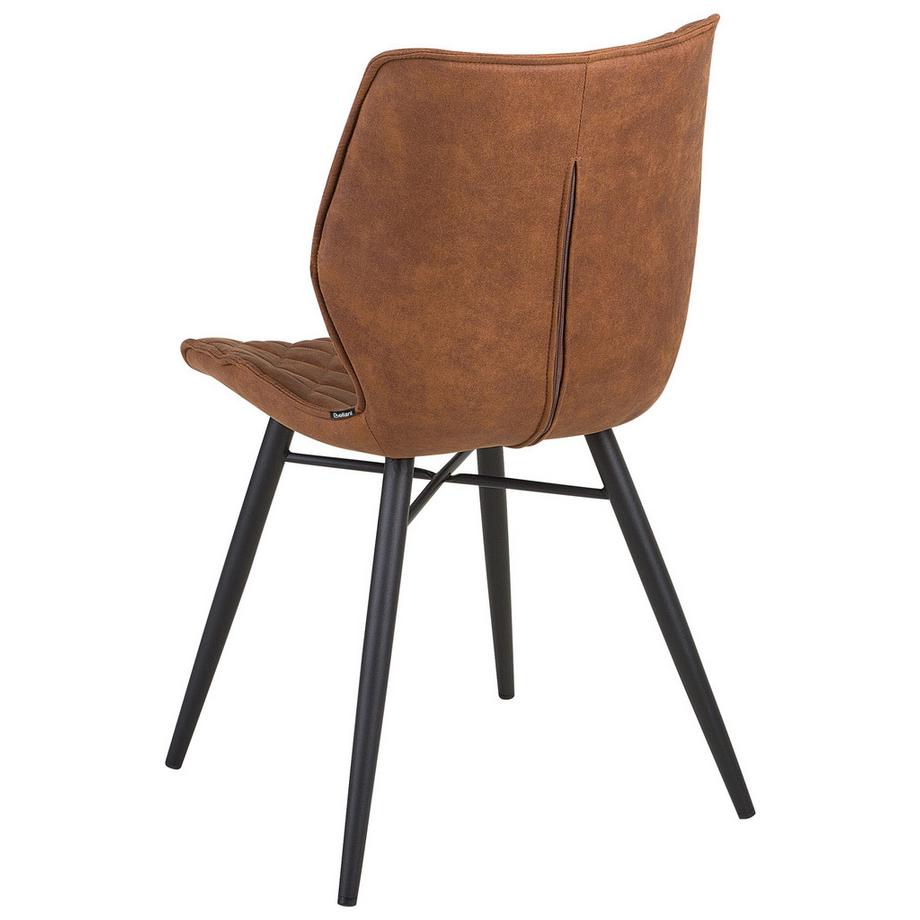 Beliani Lot de 2 chaises de salle à manger en Tissu Glamour LISLE  