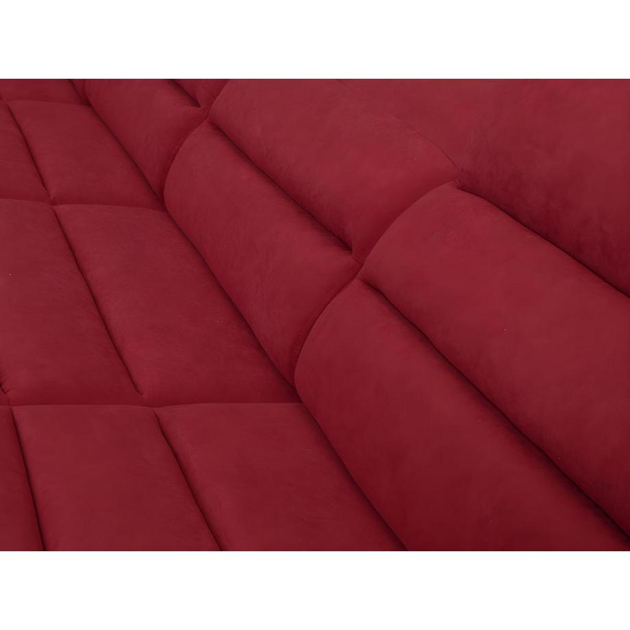 Vente-unique Canapé d'angle panoramique conible en tissu simili BOILEAU Bicolore Angle droit  