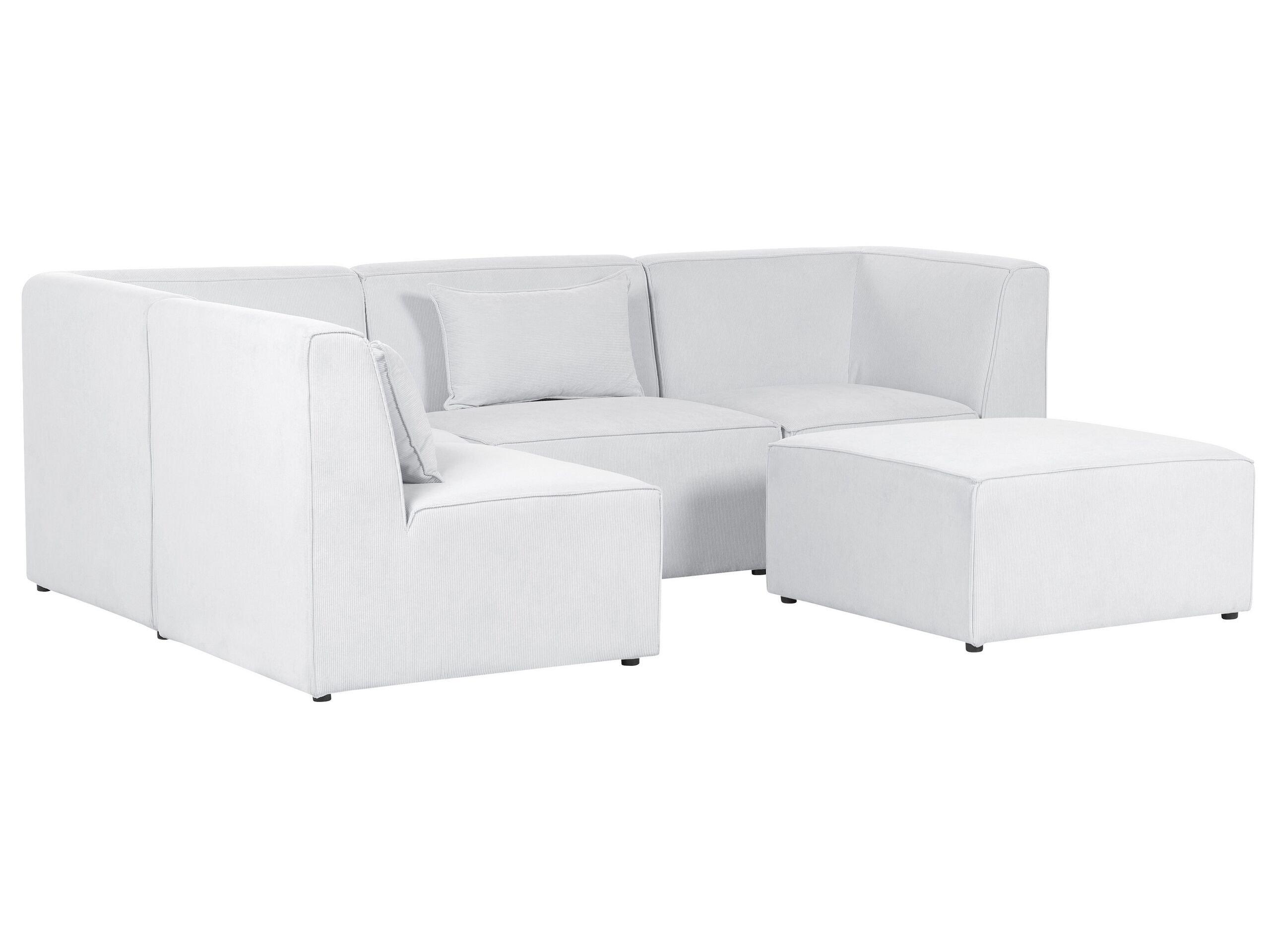 Beliani Sofa mit Ottomane aus Cord Modern LEMVIG  