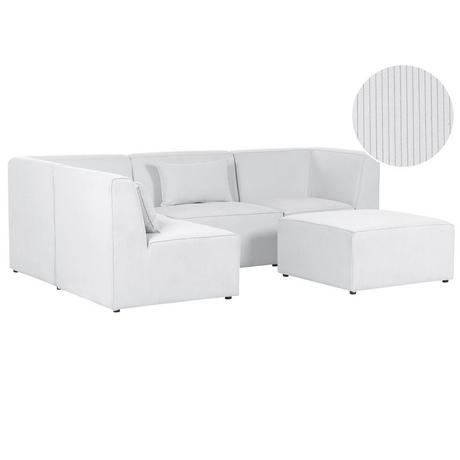 Beliani Sofa mit Ottomane aus Cord Modern LEMVIG  