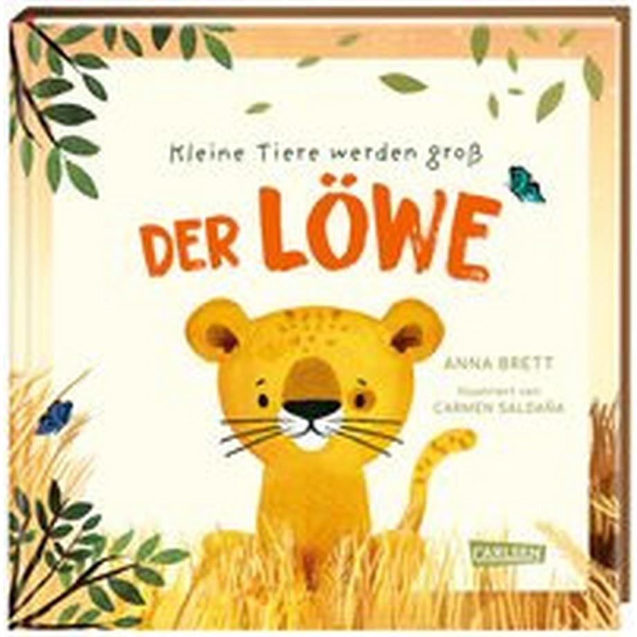 Kleine Tiere werden groß - Der Löwe Brett, Anna; Saldaña, Carmen (Illustrationen); Pfeiffer, Fabienne (Übersetzung) Copertina rigida 