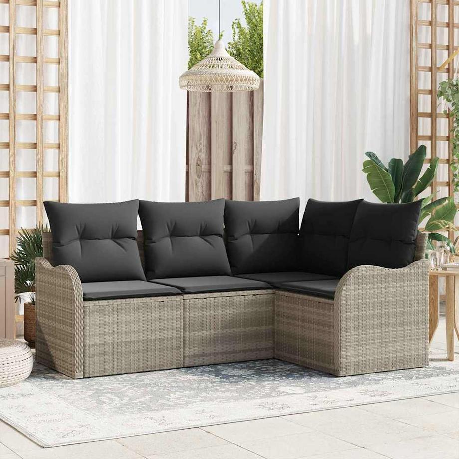 VidaXL Set Divano da Giardino Polyrattan  
