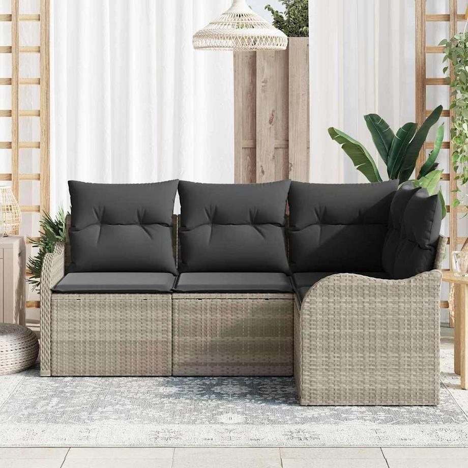 VidaXL Set Divano da Giardino Polyrattan  