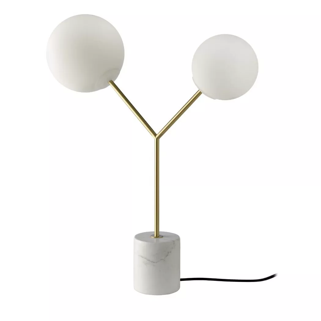 ANGEL CERDA – Tischleuchte aus em Marmor, One Size, Weiss