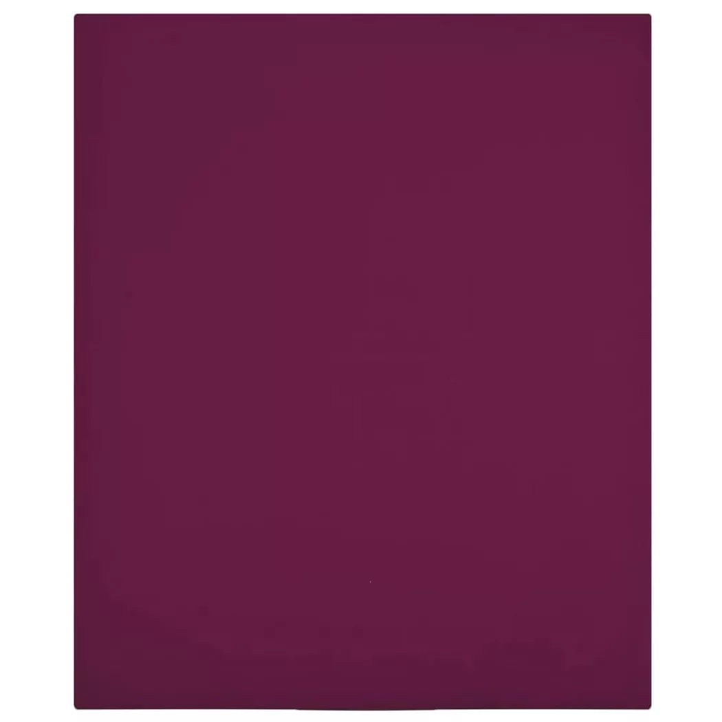 vidaXL Draps-housses Jersey 2 pcs Bordeaux 180x200 cm Coton