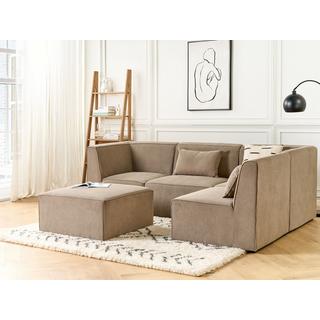 Beliani Sofa mit Ottomane aus Cord Modern LEMVIG  