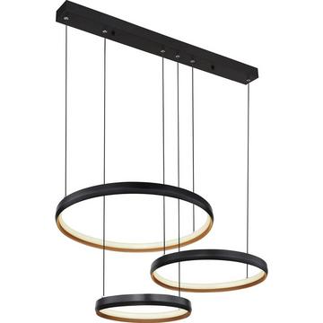 Lampe à suspension Halli métal noir mat LED