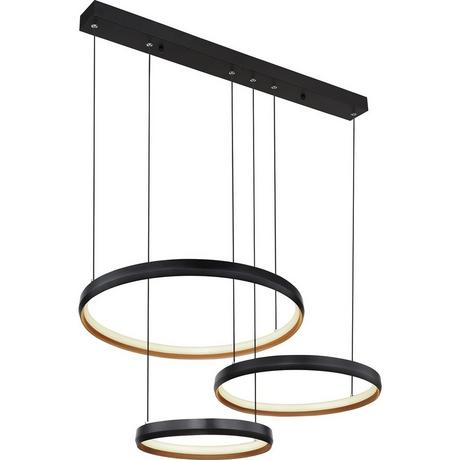 mutoni Lampe à suspension Halli métal noir mat LED  