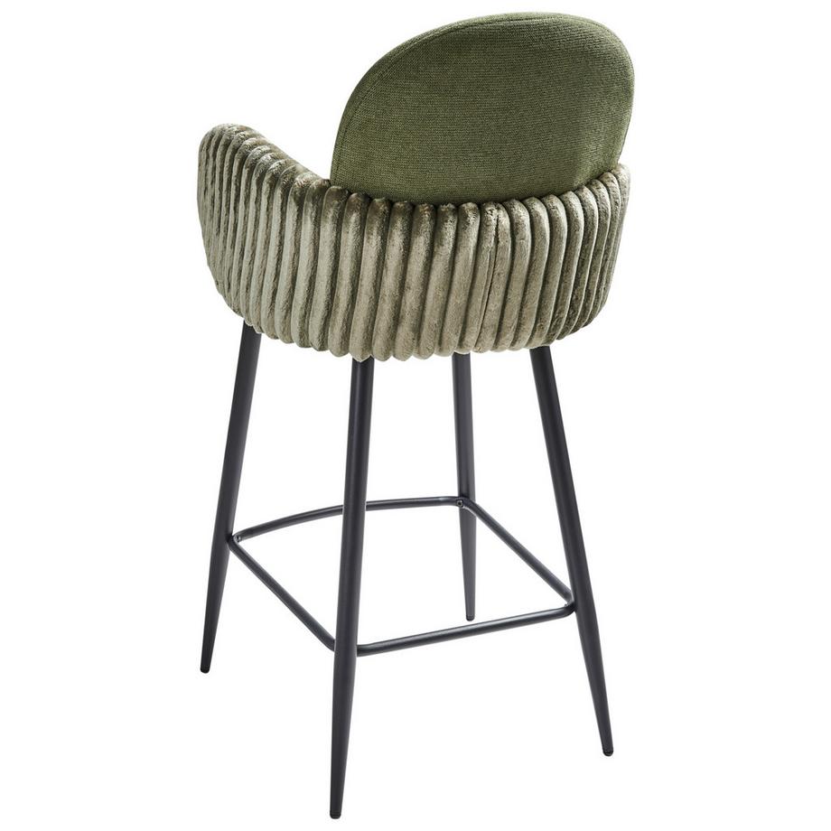 Beliani Lot de 2 chaises de bar en Tissu  AMITY  