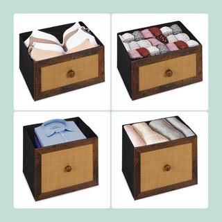 B2X Cassettiera a 5 cassetti in effetto rattan  