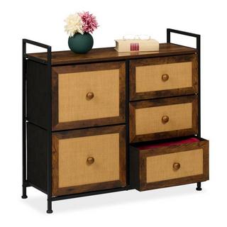 B2X Cassettiera a 5 cassetti in effetto rattan  