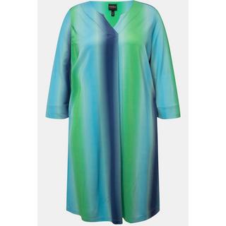 Ulla Popken  Slinky-Longshirt, Piqué, Tunika-Ausschnitt, 3/4-Arm 