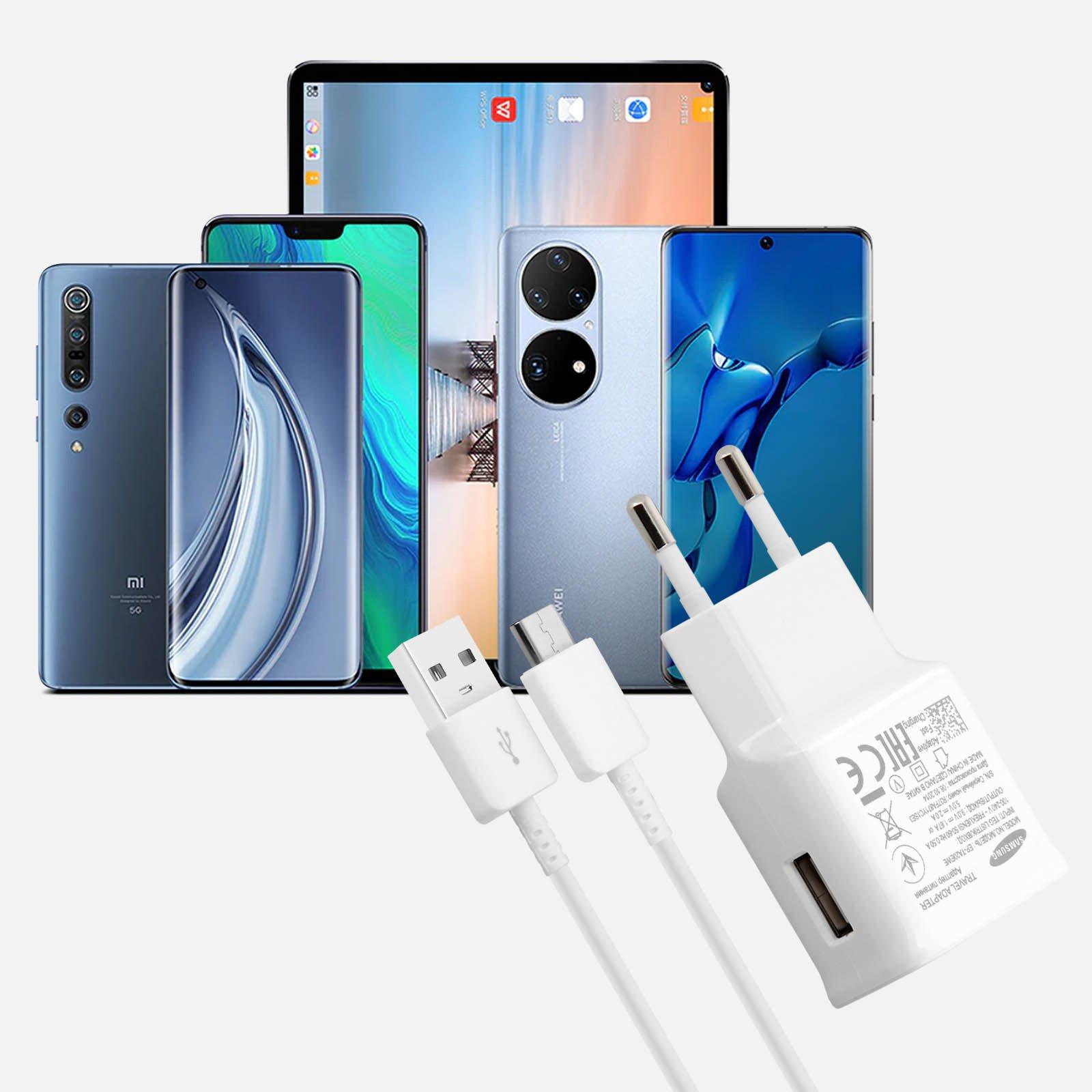 SAMSUNG 2Ah Travel Adapter Fast charging Wand Ladegerät + USB -Typ C Kabel – Weiß 