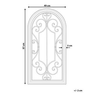 Beliani Miroir en Acier Rétro CAMPEL  