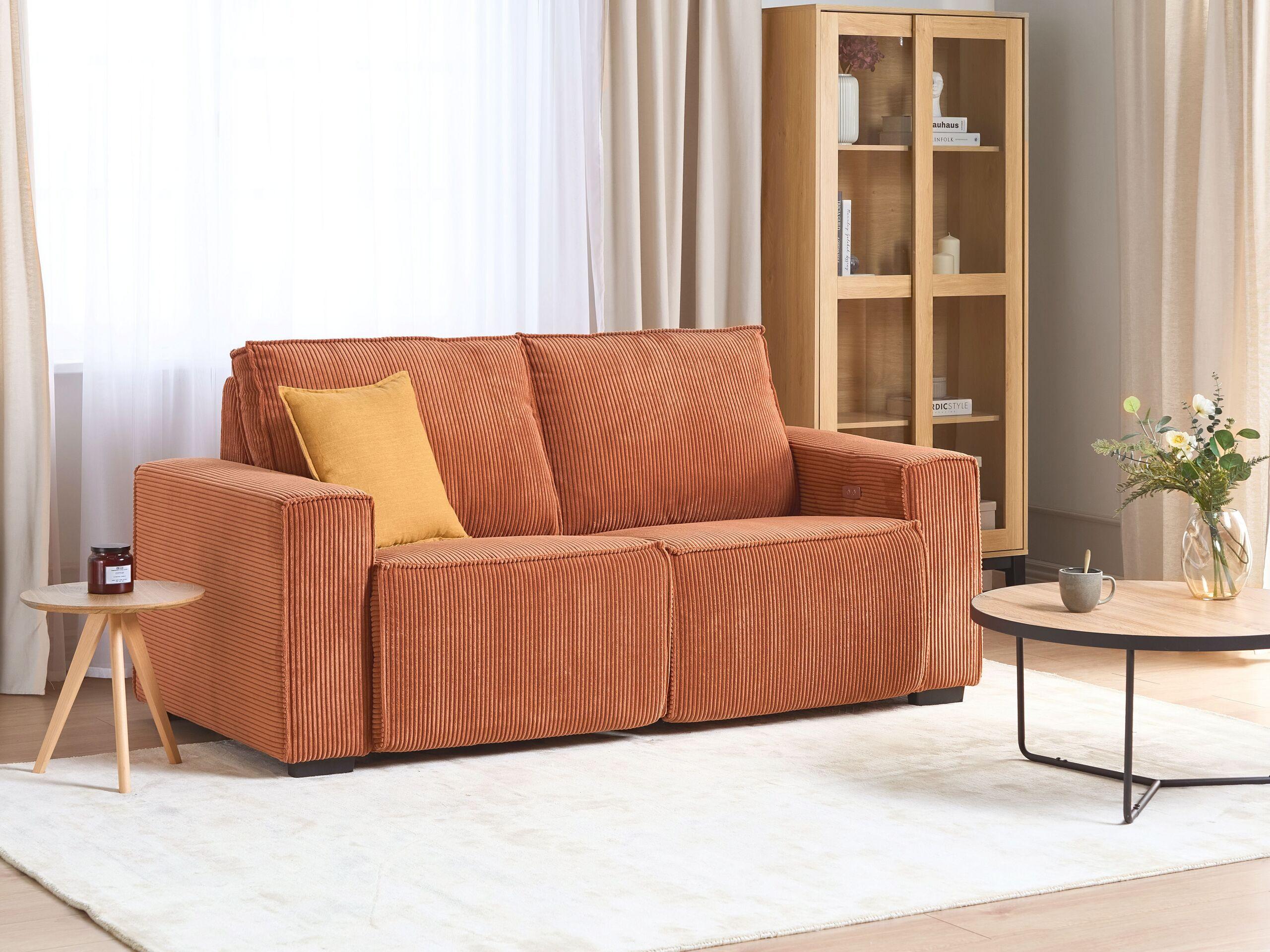 Beliani 3 Sitzer Sofa aus Cord Modern NUKARI  