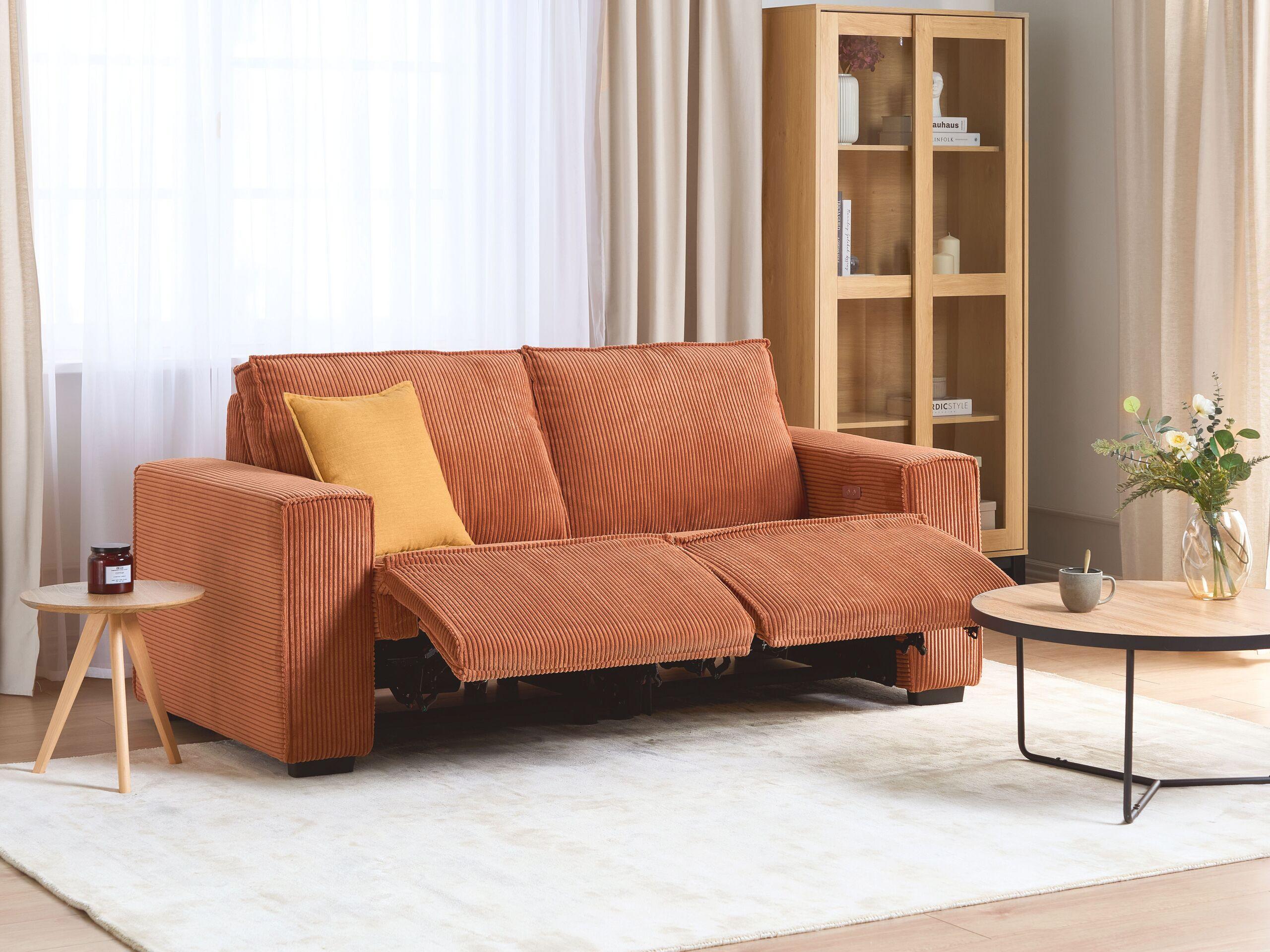 Beliani 3 Sitzer Sofa aus Cord Modern NUKARI  