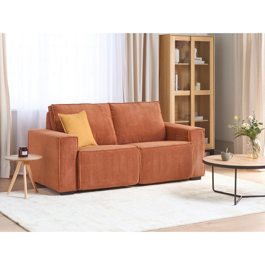 Beliani 2 Sitzer Sofa aus Cord Modern NUKARI  