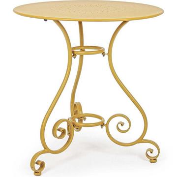 Table de jardin Etienne ronde 70x70 ocre