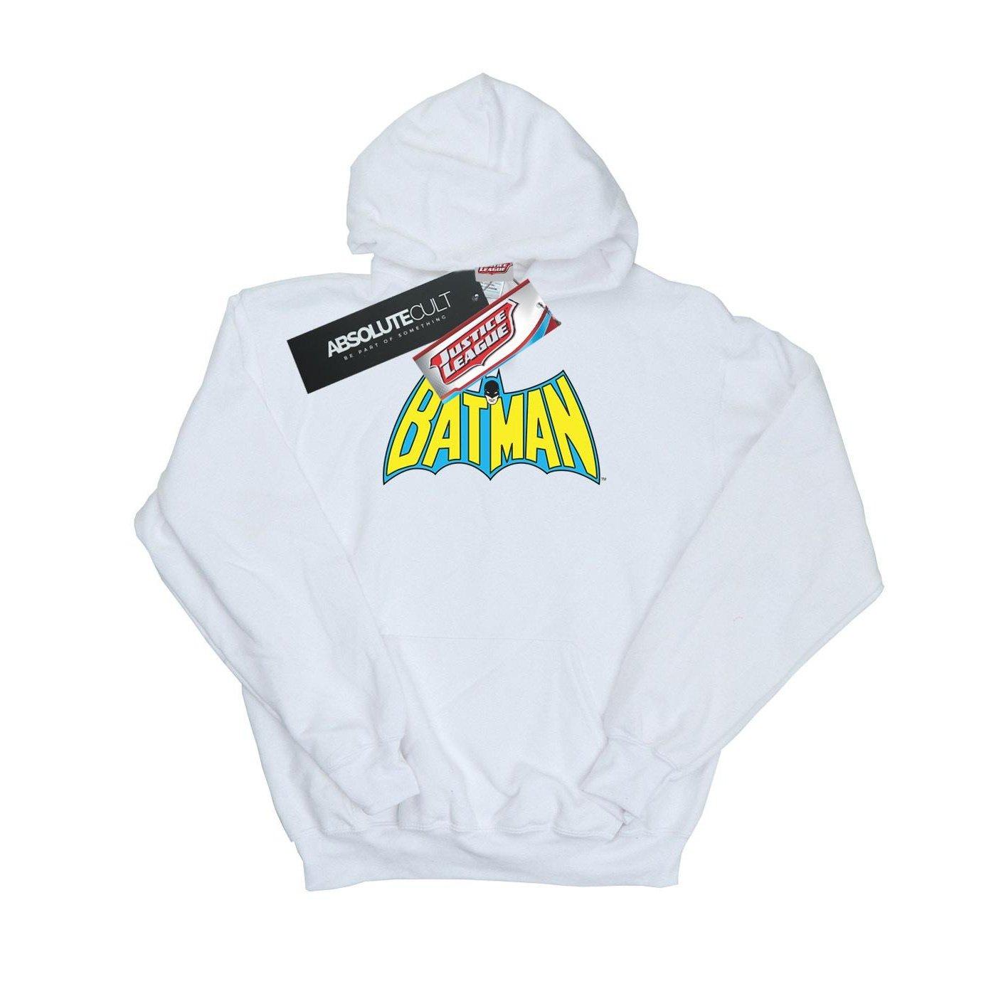 Image of Batman Retro Logo Kapuzenpullover Herren Weiss XL