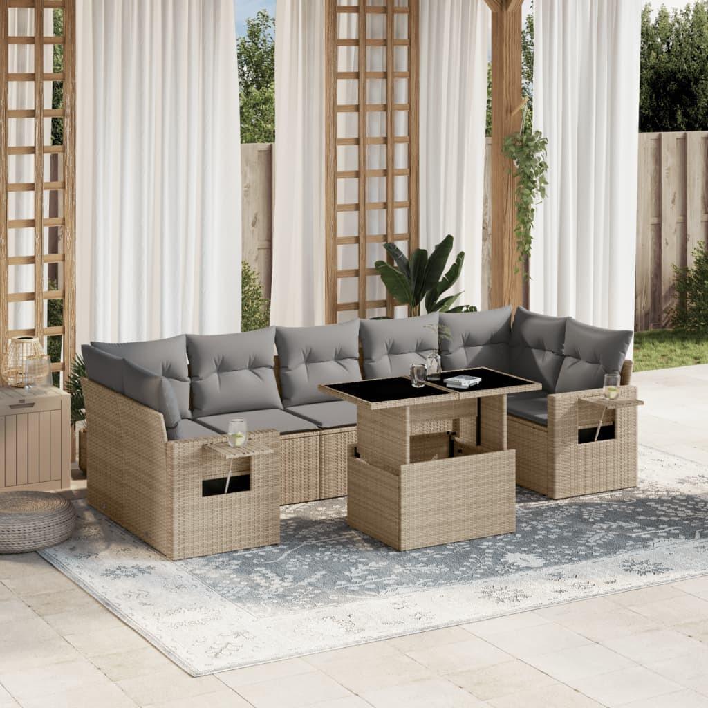 VidaXL set divano da giardino Polirattan  